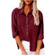 Cotton Linen Split Pocket Long Sleeve Shirt