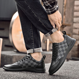 Fashion Low Top Plaid Casual Shoes