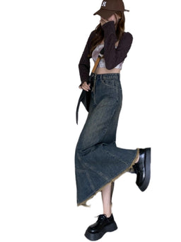 Lotus Leaf Hip Fishtail Skirt Women's
