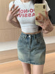 Denim Skirt With Lining