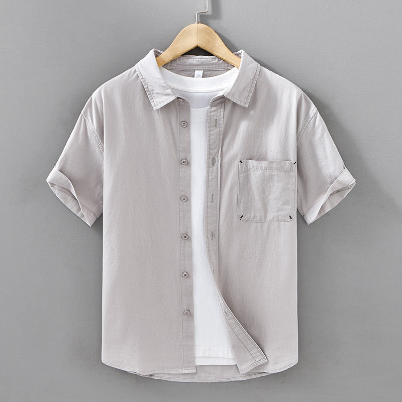 Short-sleeved Cotton Shirt