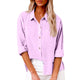 Cotton Linen Split Pocket Long Sleeve Shirt