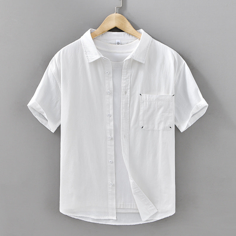 Short-sleeved Cotton Shirt