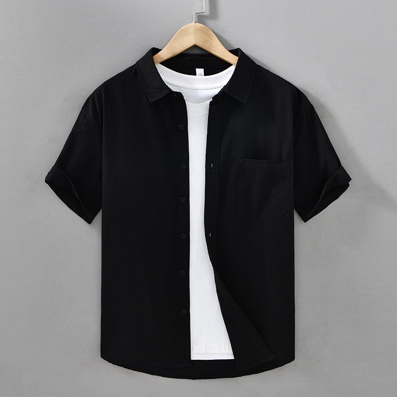 Short-sleeved Cotton Shirt