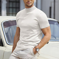 Men's Plus Size Sports Half-high Collar T-shirt