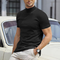 Men's Plus Size Sports Half-high Collar T-shirt