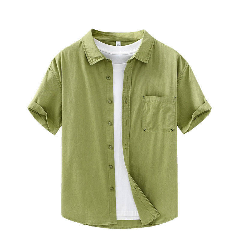 Short-sleeved Cotton Shirt